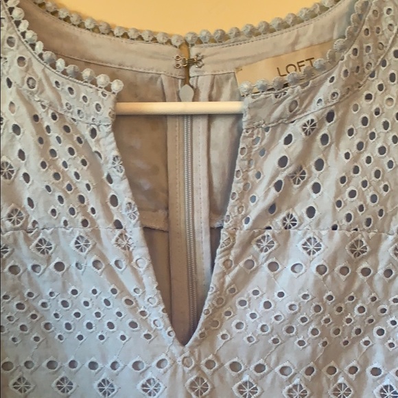 Loft eyelet sky blue shift dress - Picture 6 of 7